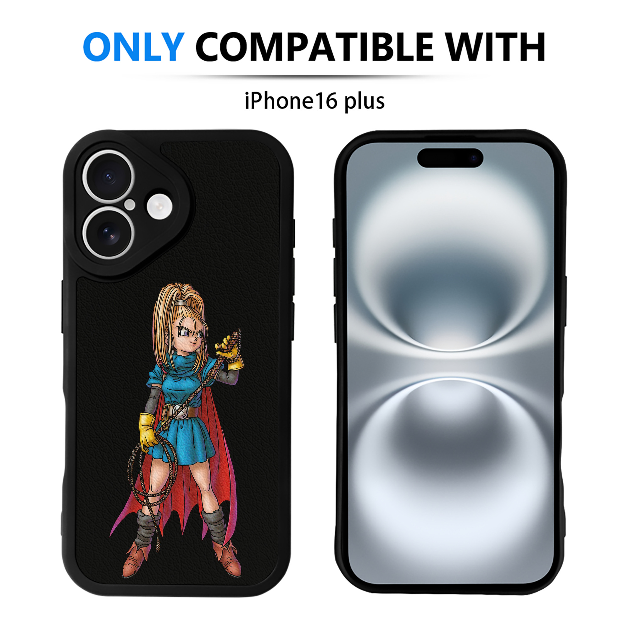 （画像用） ドラゴンクエスト Doragon Kuesuto Dragon Quest 【iPhone 16シリーズ対応】シリコンスマホケース（レザー調） 材質：シリコン